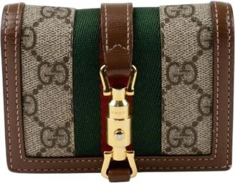 Gucci Pre-owned Wallets, female, Brown, Size: ONE SIZE Pre-owned Jackie 1961 Card Case Wallet