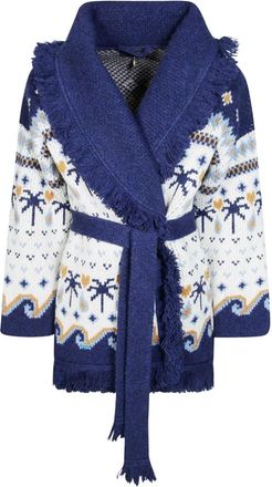 Alanui Dames, Truien, Blauw, Maat: S Wol