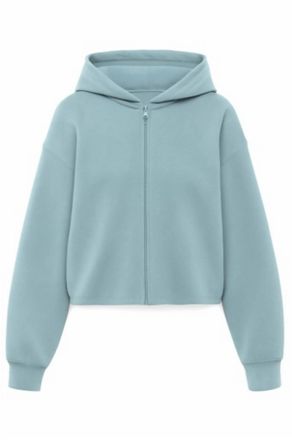 Dear John Denim Womens Kaia Zip Up Jacket In Hazy Aqua
