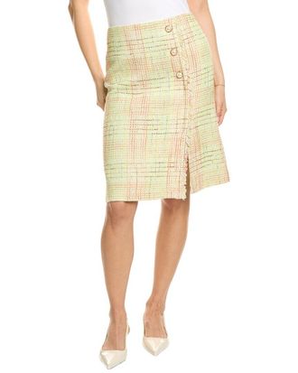 St. John Soft Prince Of Wales Plaid Pencil Skirt