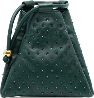 Bottega Veneta Pre-owned Bottega Veneta Mini Lambskin Crystal Embellished Triangle Handbag Ladies QFWI6X79JWSX3FWY