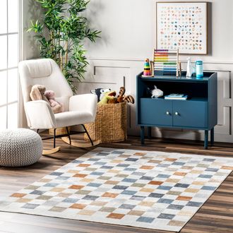 nuLOOM Naya Checkered Machine Washable Area Rug