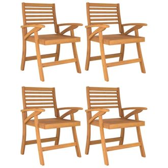 vidaXL Sillas De Jard&iacute;n 4 Uds Madera Maciza De Acacia 58x58x87 Cm Vidaxl