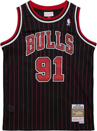 Mitchell & Ness Chicago Bulls Dennis Rodman Shirt - Heren - Fitness - Zwart - M - Polyester - Fitness