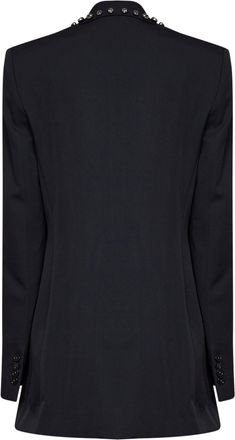 Stella McCartney Womens Blazer Black Wool Crystal Embellished Jacket