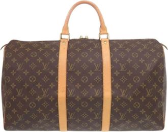 Louis Vuitton Vintage, unisex, Bruin, ONE Size, Leer, Pre-owned Boston Bag