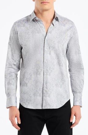 Robert Graham Lexington Floral Stretch Cotton Button-Up Shirt in White at Nordstrom Rack, Size Xxx-Large