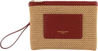 Pourchet Cassis Clutch - Dames - Clutches - Rood - ONE Size - Leer - Tassen