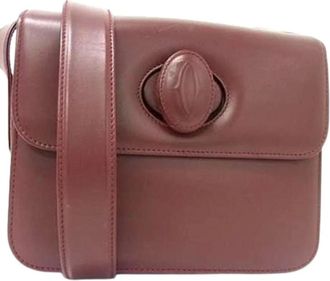 Cartier Pre-owned Cross Body Bags, female, Red, Size: ONE SIZE Pre-owned Leather Cross Body Bag