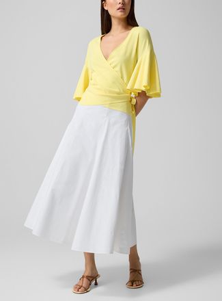 Jacquemus Womens Triangle flared poplin skirt