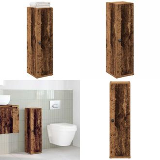 vidaXL Mobile da Bagno con Portarotolo Legno Antico 20,5x22x72 cm - Mobile da bagno - Armadio con portarotolo