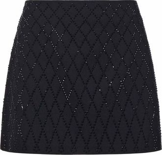 Pinko Mini Skirt With Rhinestones