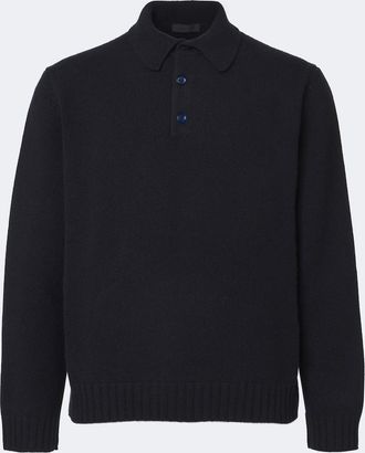 Saman Amel Sander cashmere polo sweater