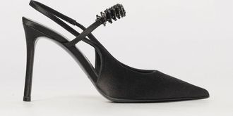 Emporio Armani Slingback in raso con cristalli