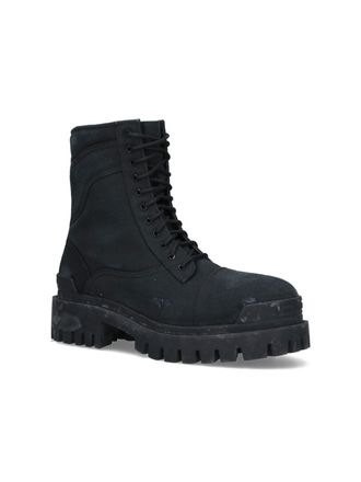 Balenciaga Mens Boots Black Cotton