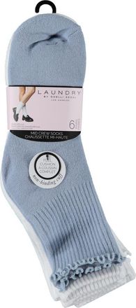 Shelli Segal Assorted 6-Pack Cushioned Crew Socks in Blue/White at Nordstrom Rack, Size 9/11