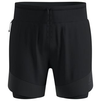 Odlo X-Alp Trail 6 Inch 2-in-1 Short Laufshorts f&uuml;r Herren | schwarz
