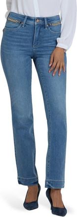 NYDJ Marilyn High Waist Straight Leg Jeans in Bastille Sea at Nordstrom, Size 00P