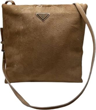 Prada Pre-owned Cross Body Bags, female, Brown, Size: ONE SIZE Pre-owned Cross Body Bag