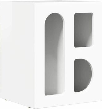 vidaXL Bedside Table High Gloss White 40 x 35 x 50 cm Engineered Wood vidaXL