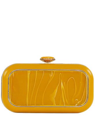 Badgley Mischka Jordan Leather Clutch