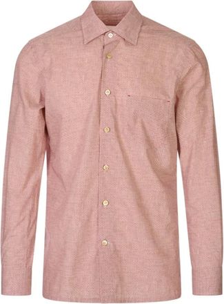 Kiton Nerano Camicia - Heren - Casual Overhemden - Roze - M - Overhemden