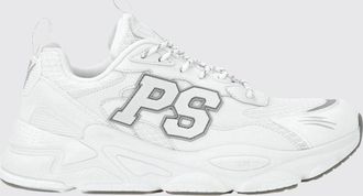 Plein Sport Sneakers basse in pelle e mesh con monogramma a contrasto