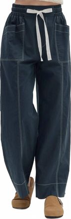 Entro Womens Drawstring Pant In Navy