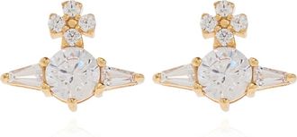 Vivienne Westwood Oorbellen met glinsterende kristallen - Dames - Oorbellen - Geel - ONE Size - Accessoires