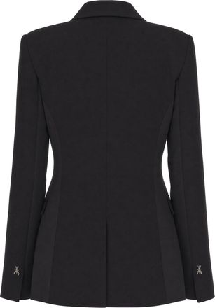 Patrizia Pepe Womens Blazer Double-Breasted Black Main Fabric: Polyester Jacket