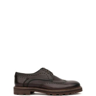Sergio Moretti Bruin Leren Formele Schoenen - Heren - Veterschoenen - Bruin - 43 EU - Leer - Schoenen