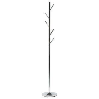 Beliani Beliani - Perchero De Metal Plateado Base Redonda Brillante Para Chaquetas Accesorios Pasillo Allen