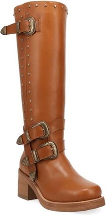 Dingo Fillmore Studded Knee High Boot in Tan at Nordstrom, Size 9.5
