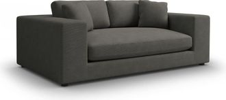 CXL by Christian Lacroix Sofá 3 plazas de pana gris oscuro