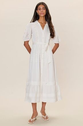 Rebecca Taylor Lorelai Shirt Dress in Ivory at Nordstrom, Size X-Small