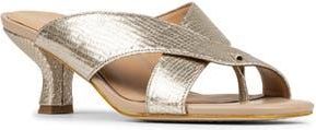 Donald J Pliner Crisscross Slide Sandal in Platino at Nordstrom Rack, Size 5.5