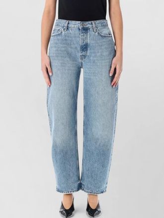 Anine Bing five-pocket denim trousers featuring belt loops