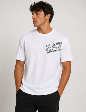Emporio Armani EA7 White Zig Zag T Shirt