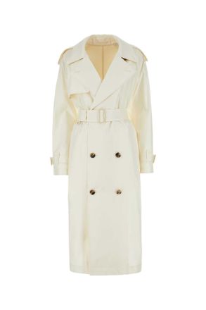 Burberry Ivory Silk Trench Coat