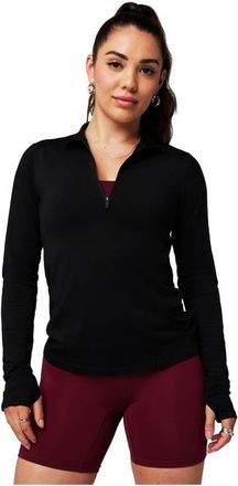 Fabletics Womens Feather Tech+ Half-Zip Top in Black at Nordstrom, Size Xx-Large