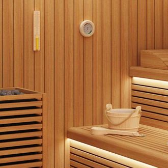 vidaXL vidaXL Set di Accessori per Sauna 4 pcs Marrone
