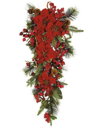 Nearly Natural Poinsettia Teardrop