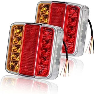 OEM Luces Traseras Para Remolque De 2 Piezas, 26 Led, 12 V, Intermitentes Traseros, Luces De Freno, Reflectores, Luces De Matr&iacute;cula, Impermeables Ip67, Mu