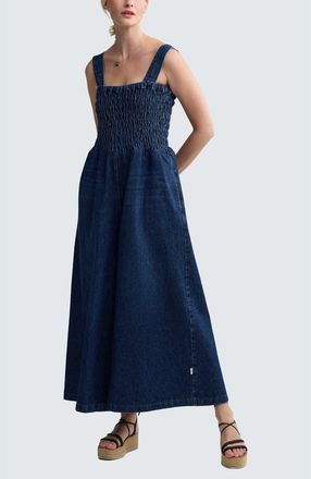 Luukaa D'Celli Wren Architectural Denim Jumpsuit in Indigo Denim at Nordstrom, Size 10