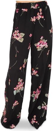 Twinset Zwarte Broek - Dames - Wijde Broeken - Zwart - S - Broeken