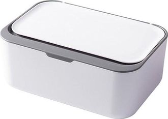 OEM Soporte Para Papel Higi&eacute;nico H&uacute;medo, 1 Pieza, Caja Reutilizable Para Toallitas H&uacute;medas Con Tapa, Apto Para Papel Higi&eacute;nico H&uacute;medo, Blanco Naranja