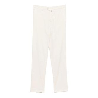 Kiton Logo Patch Broek - Heren - Broeken - Wit - Maat: W38