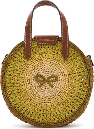 Anya Hindmarch Small Round bow Raffia Tote bag - Green - One Size