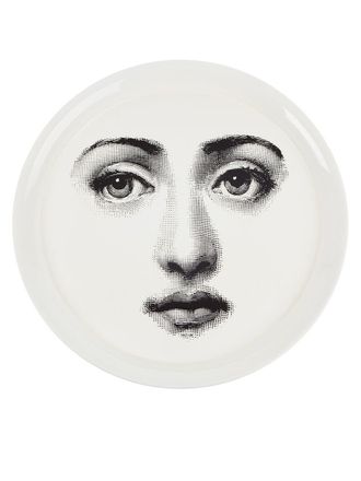 Fornasetti Vassoio viso on white - Bianco