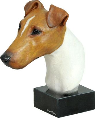 OEM Fox Terrier De Pelo Duro - Estatuilla Pintada A Mano, Figura, Realizada Por El Artista, Marca Art-dog